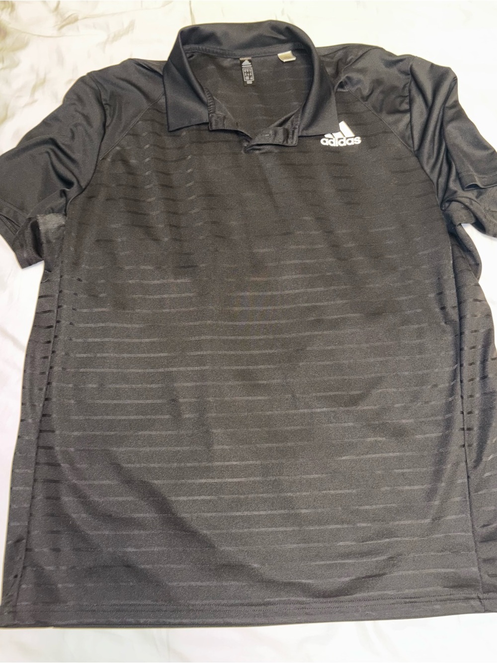 adidas Black Polo with White Logo Accent